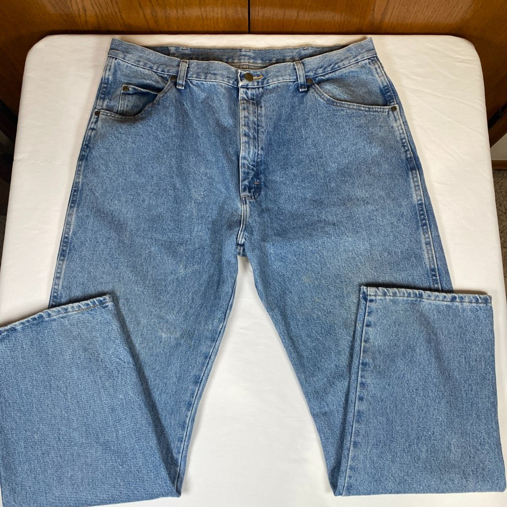 Wrangler Regular Fit 96501sl Jeans Men's 42x30 Blue 100% Cotton